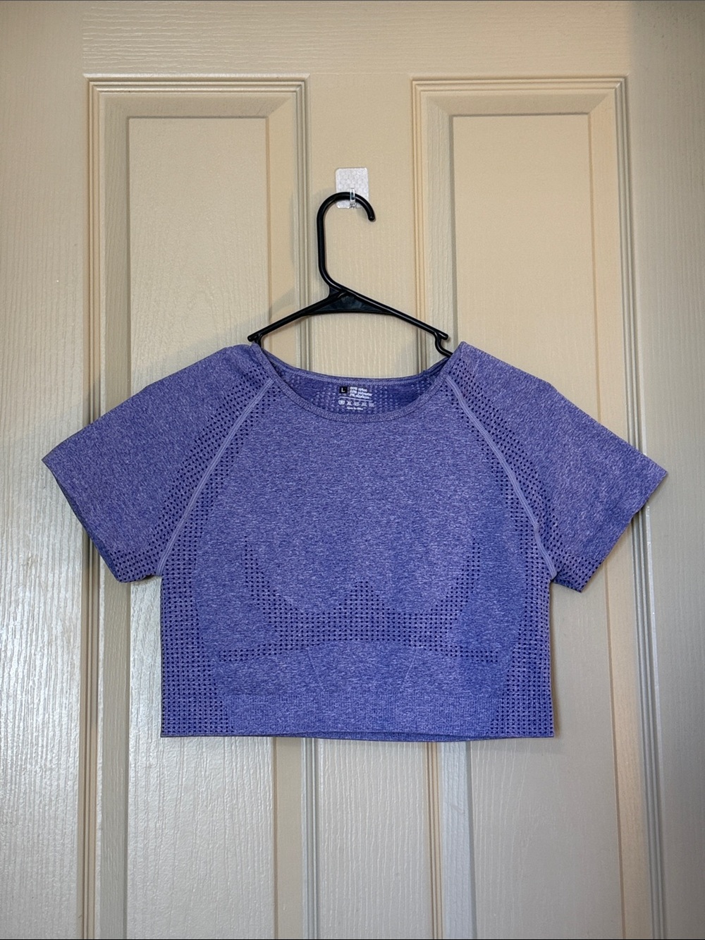 Purple Short-Sleeve Crop Top